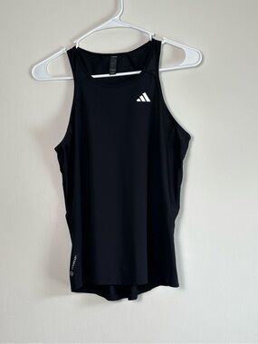 adidas Women’s Black Athletic Tank with White Logo